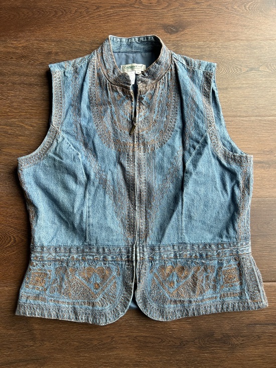 Coldwater Creek Jackets & Blazers - Coldwater Creek Denim Embroidered Vest | Denim Vest | Embroidered Vest